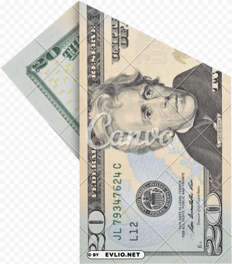 20 dollar bill Transparent PNG Isolated Graphic Element