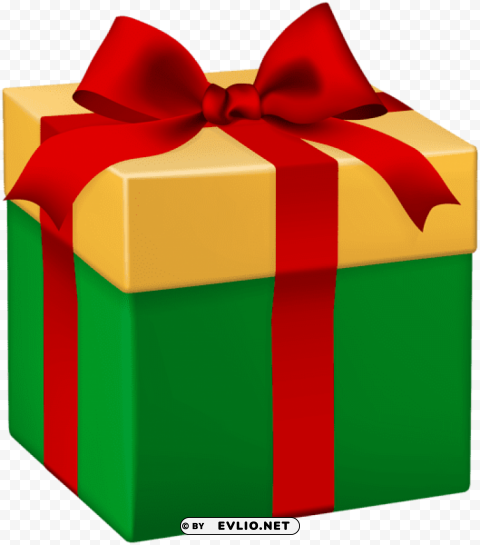 gift box green PNG no background free
