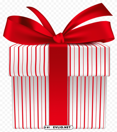 gift box with red bow Transparent Background Isolated PNG Illustration