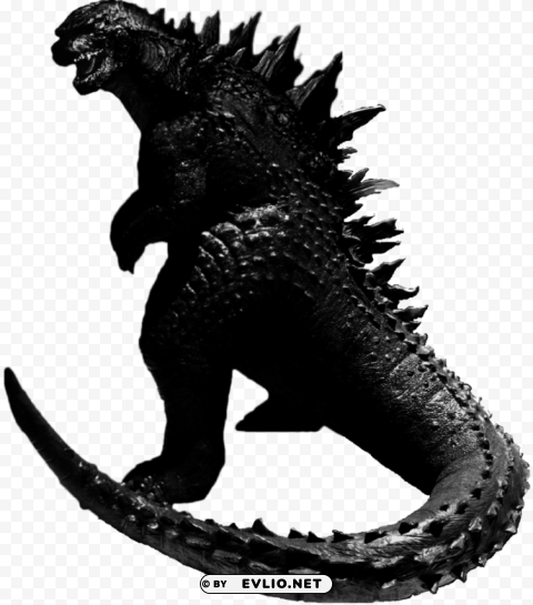 Godzilla Black Transparent Background PNG Isolated Item