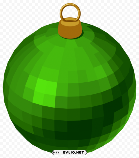 green modern christmas ball Isolated Character on Transparent Background PNG