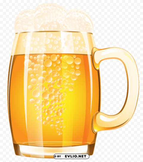 mug of beer vector PNG Graphic with Transparent Background Isolation