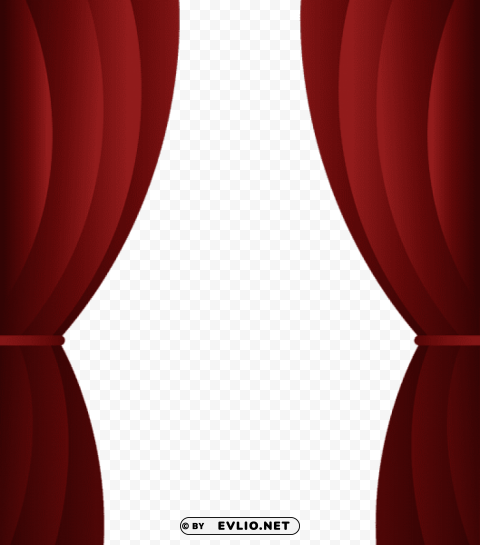 red curtain PNG images with transparent elements