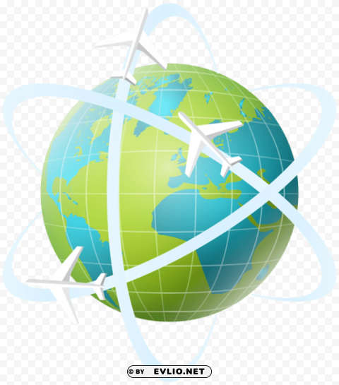 world travel transparent PNG file with alpha