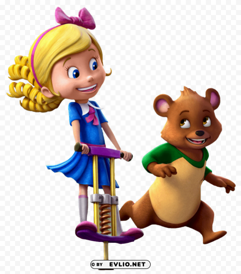 goldie & bear pogo stick PNG transparency