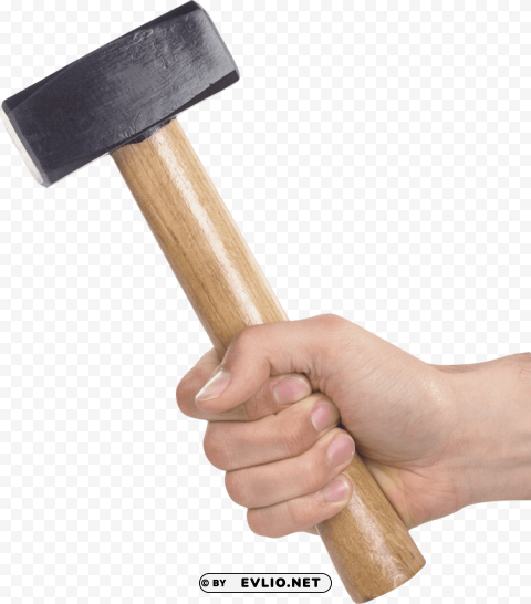 hand holding sledge hammer PNG images with alpha transparency free