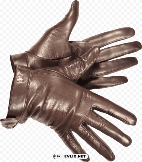 leather gloves PNG transparent design diverse assortment