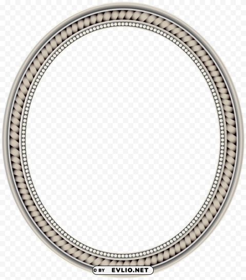 oval deco frame Isolated Object in Transparent PNG Format