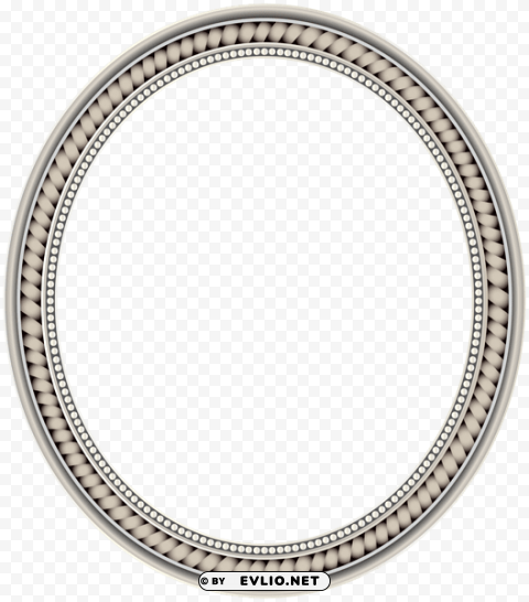 Oval Deco Frame Isolated Object In Transparent PNG Format