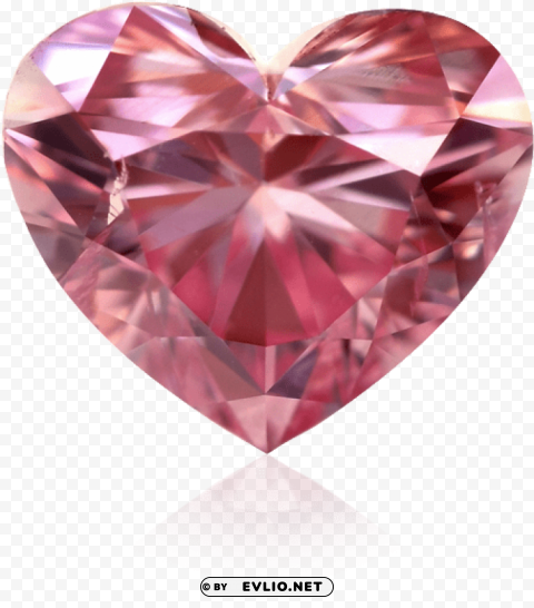 Pink Diamond Heart Transparent Background PNG Isolated Icon