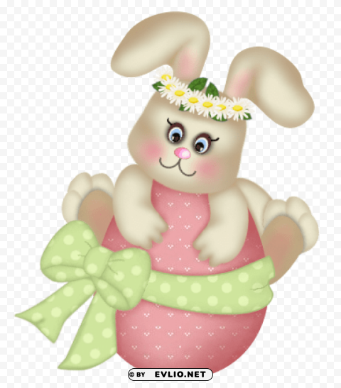 easter bunny and pink egg Free PNG images with transparent layers compilation