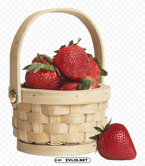 strawberry in basket Isolated Graphic on HighResolution Transparent PNG