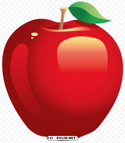 large painted red apple PNG transparent pictures for editing