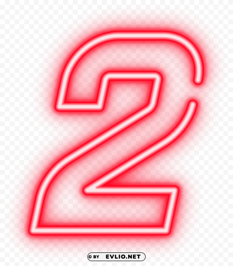 two red neon PNG with Clear Isolation on Transparent Background