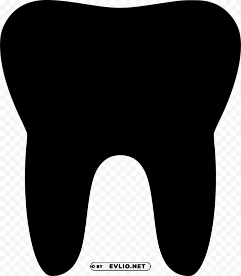 dental black Clean Background Isolated PNG Icon