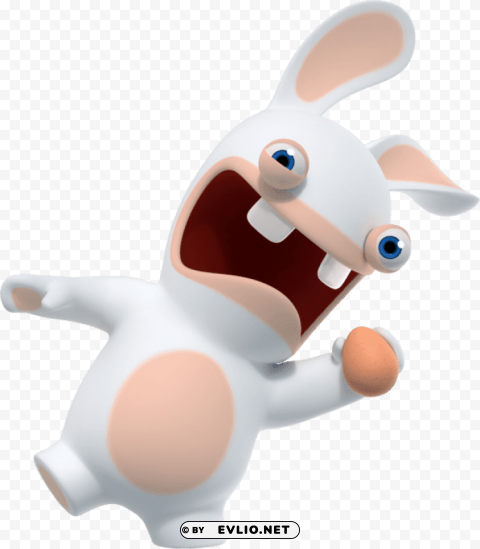 rabbid holding egg PNG for online use