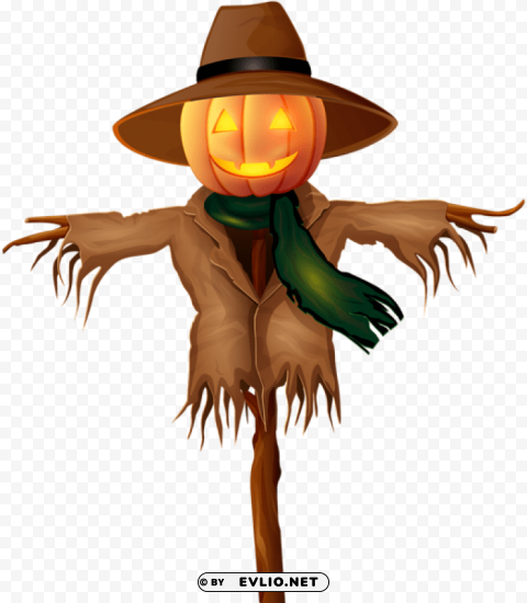 halloween scarecrow gold ClearCut Background Isolated PNG Graphic Element
