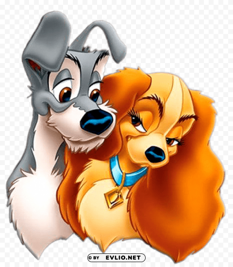 lady and the tramp free Isolated Design Element in Transparent PNG