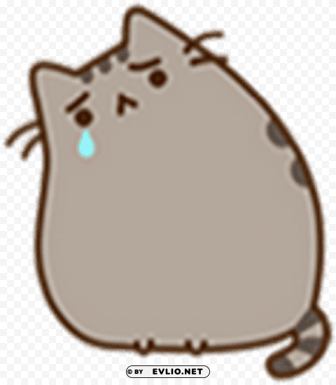 sad cat facebook sticker Isolated Graphic Element in Transparent PNG