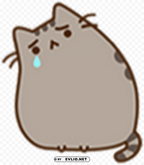 Sad Cat Facebook Sticker Isolated Graphic Element In Transparent PNG