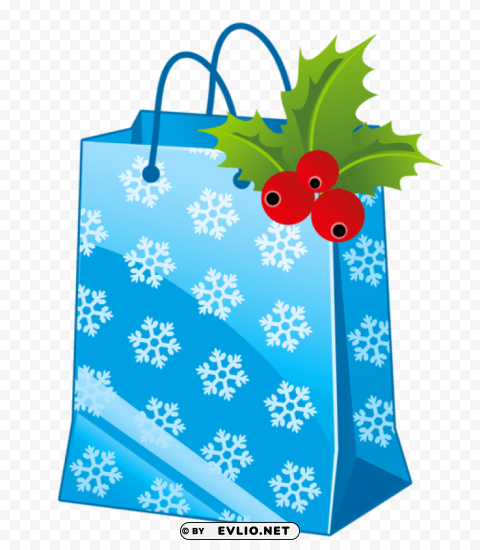 christmas blue gift box Transparent Background PNG Isolated Design