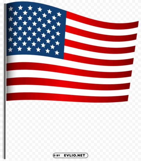 american waving flag PNG pictures with alpha transparency