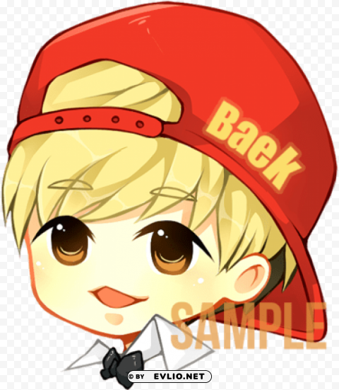exo baekhyun anime version Transparent PNG Isolated Object with Detail
