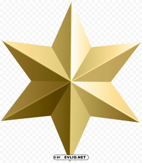 gold star transparent Isolated Object on Clear Background PNG