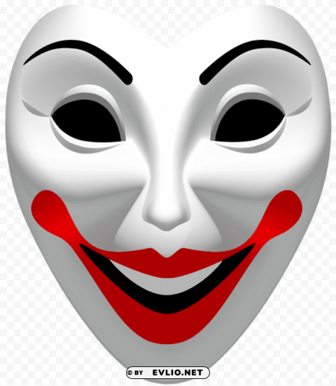 joker mask Transparent Background Isolated PNG Character