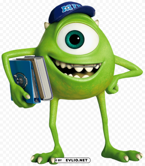mike wazowski monsters university PNG with clear overlay