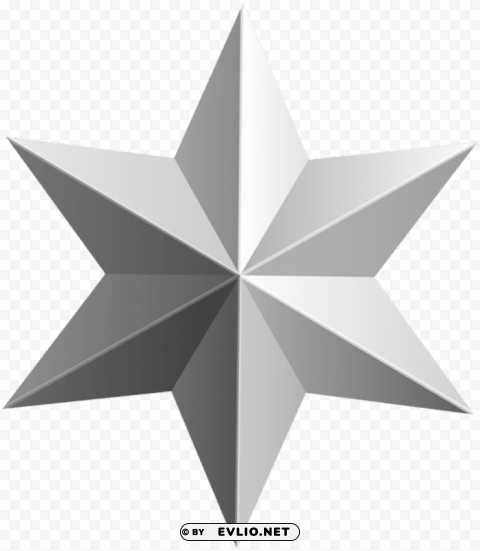 Silver Star Isolated Object On Transparent PNG
