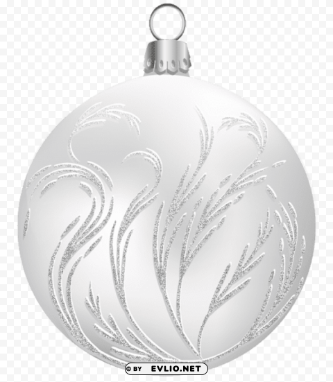 transparent white christmas ball PNG Image Isolated with HighQuality Clarity