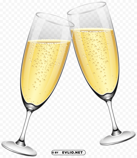 wedding champagne glasses Clear PNG graphics