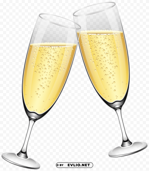 Wedding Champagne Glasses Clear PNG Graphics