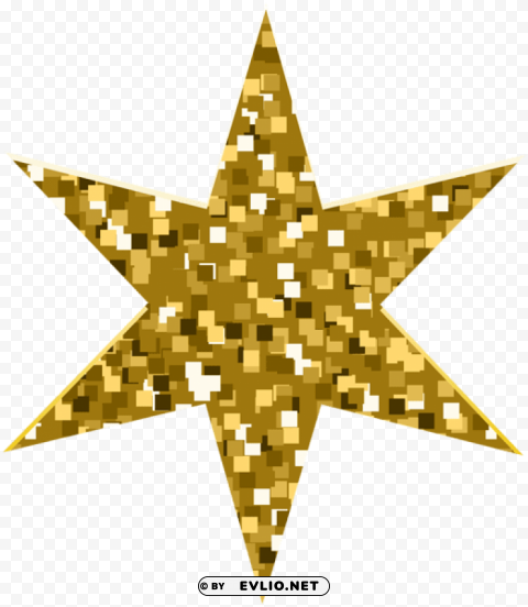 decorative star golden HighQuality Transparent PNG Isolation