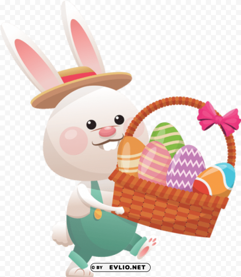 easter bunny Isolated Object with Transparency in PNG