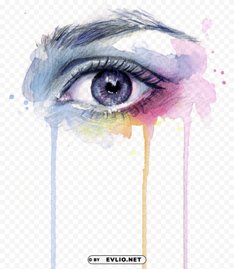 eye painting Isolated Icon on Transparent Background PNG