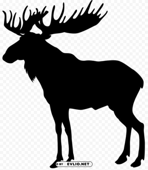 Moose Silhouette PNG With Isolated Background