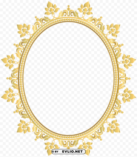 oval decorative border frame transparent PNG for digital design