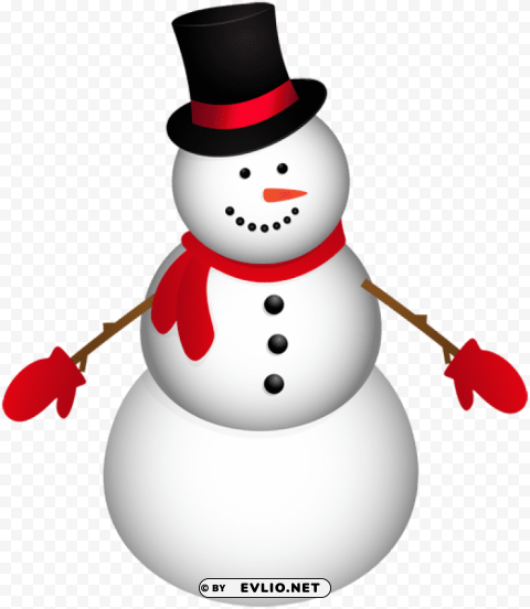 snowman with red scarf Clear PNG graphics