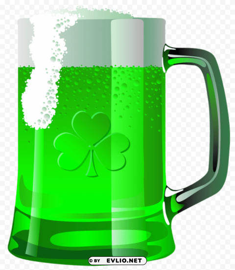 transparent saint patrick green beer PNG Graphic with Isolated Clarity