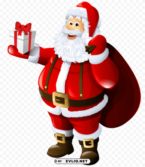  santa claus with gift and bag Transparent PNG graphics variety