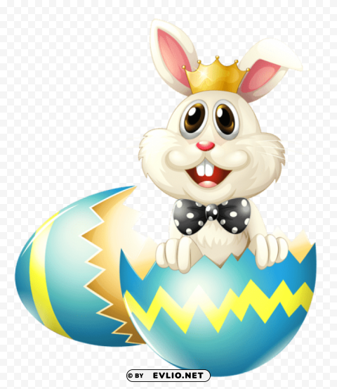 easter bunny with crownpicture PNG files with no royalties