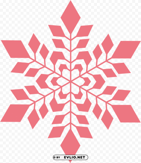 pink snowflake background PNG transparent elements package