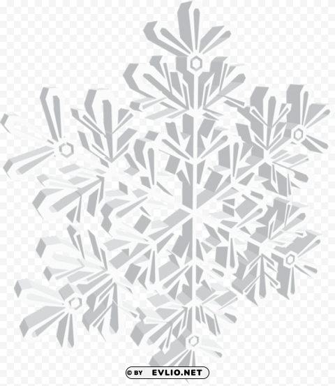 white 3d snowflake PNG transparent design bundle