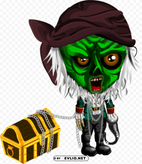 zombie pirate set PNG for educational projects