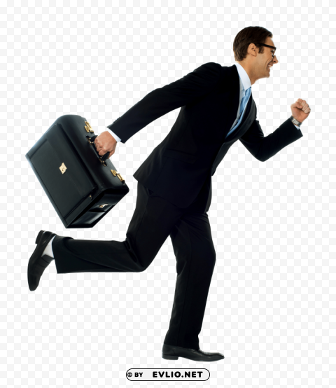 businessman with briefcase PNG with transparent background for free