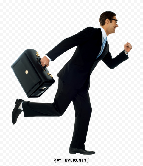 Businessman With Briefcase Transparent Background PNG Clipart