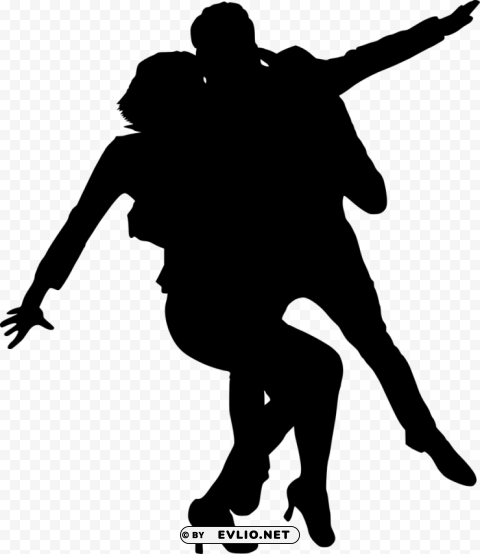 couple dancing silhouette PNG for personal use