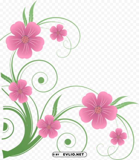 flowers decorative element PNG transparent icons for web design
